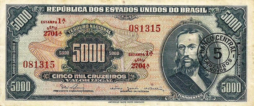 Brasil - 5 Cruzeiros Novos 1966/67 (# 188b)