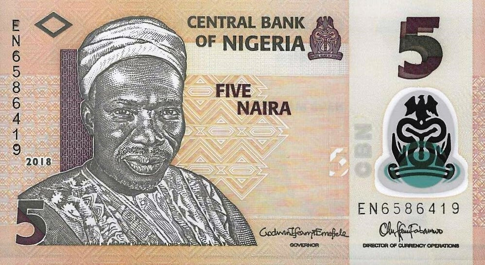 Nigeria - 5 Naira 2018 (# 38i)