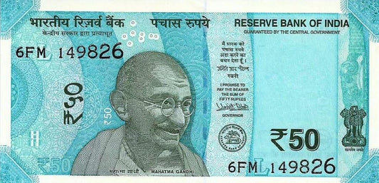 India - 50 Rupias 2018 (# 111d)