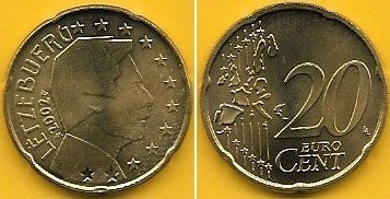 Luxemburgo - 20 Centimos 2002 (Km# 79)