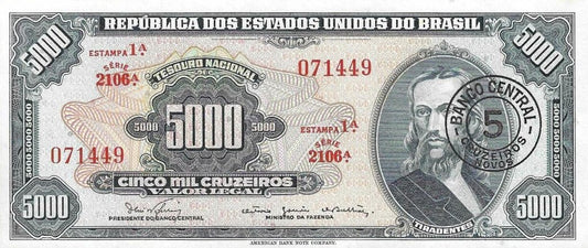 Brasil - 5000 Cruzeiros 1966 (# 188b)