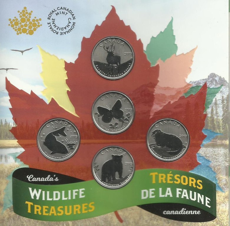 Canada - 50 Centimos 2019 ( Tesouros Vida animal)