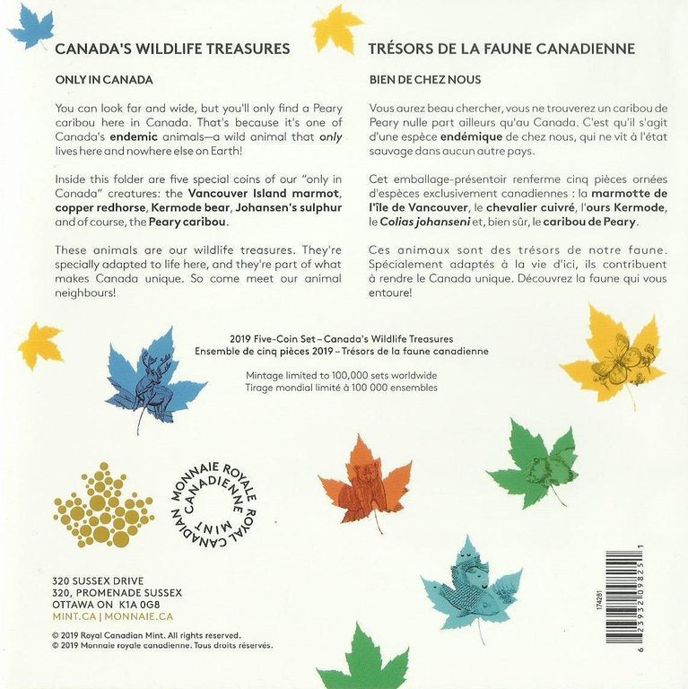 Canada - 50 Centimos 2019 ( Tesouros Vida animal)