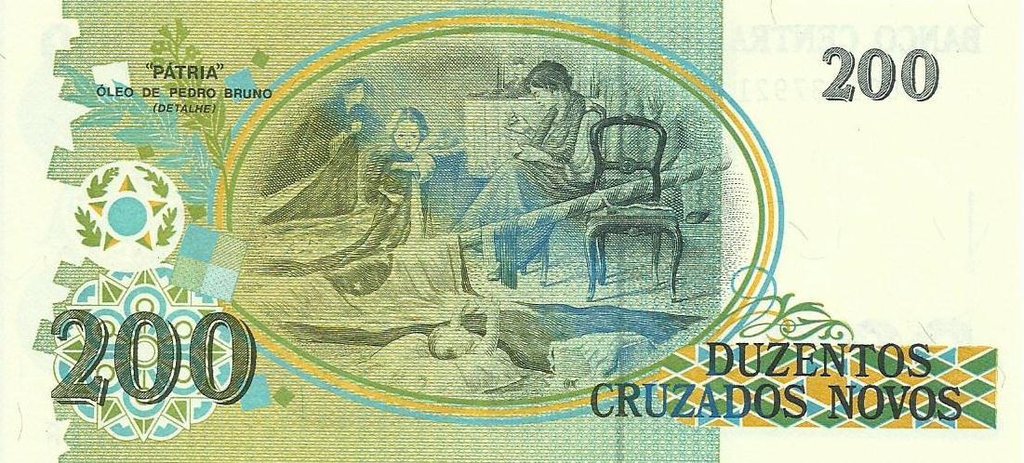 Brasil - 200 Cruzados Novos 1989 (# 221a) Substituição