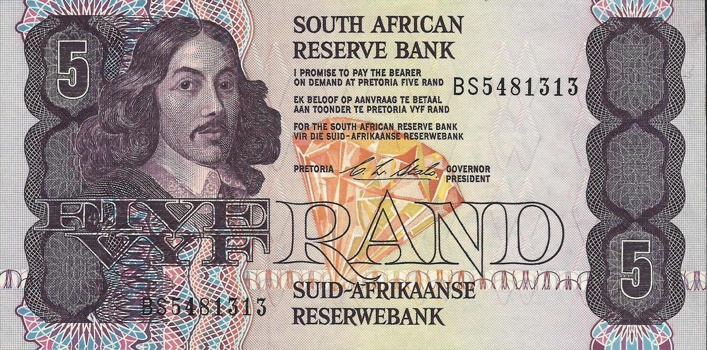 Africa Sul - 5 Rands 1990 (# 119e)