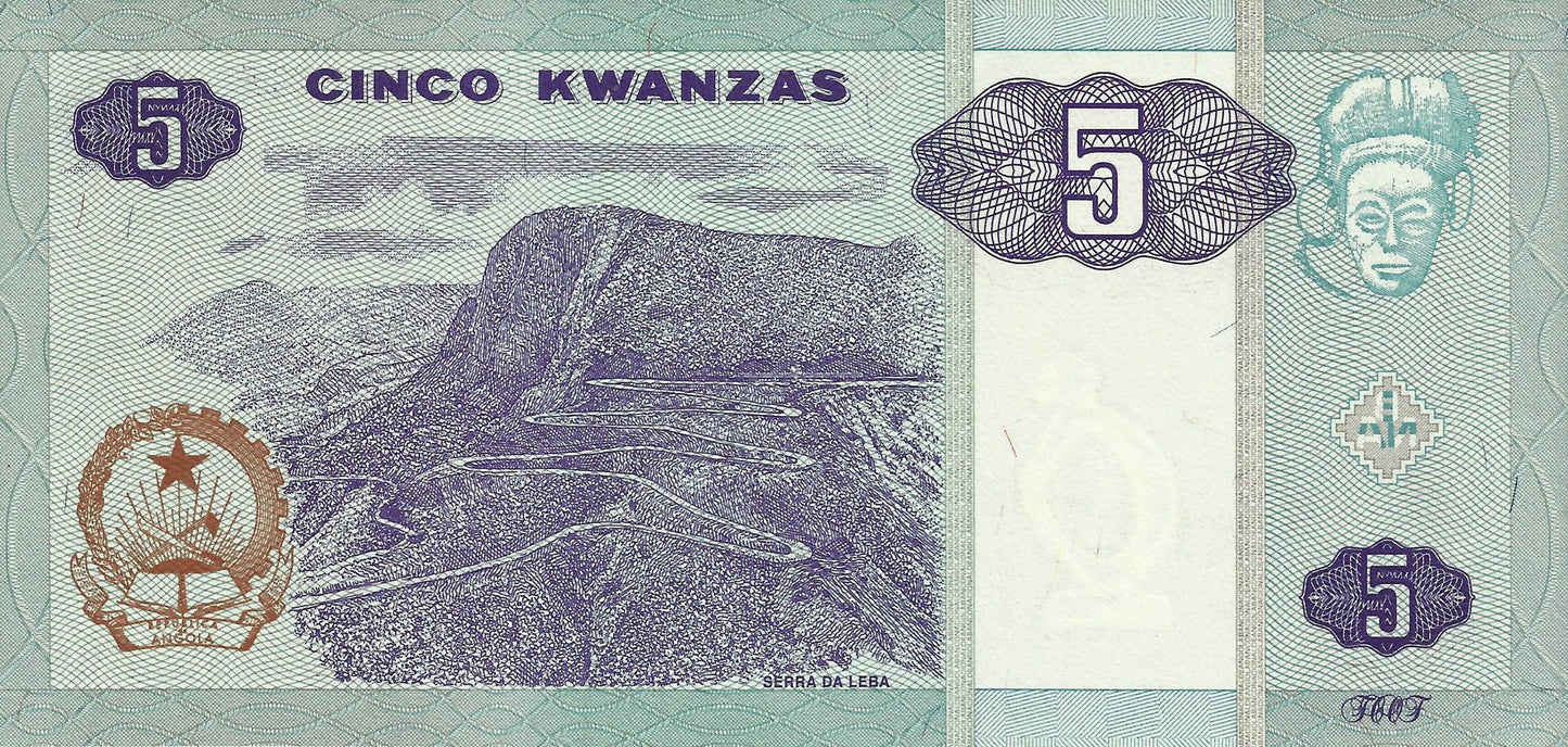 Angola - 5 Kwanzas 1999 (# 144)