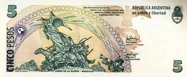 Argentina - 5 Pesos 2002 (# 353)