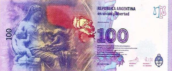 Argentina - 100 Pesos 2012 (# 359)