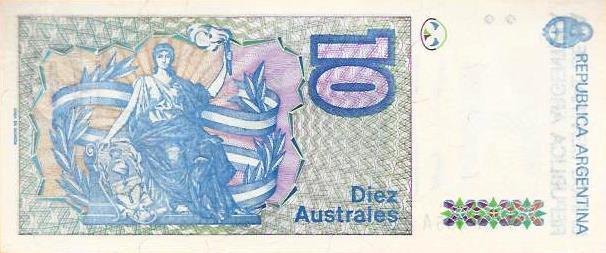 Argentina - 10 Australes 1987 (# 325b)