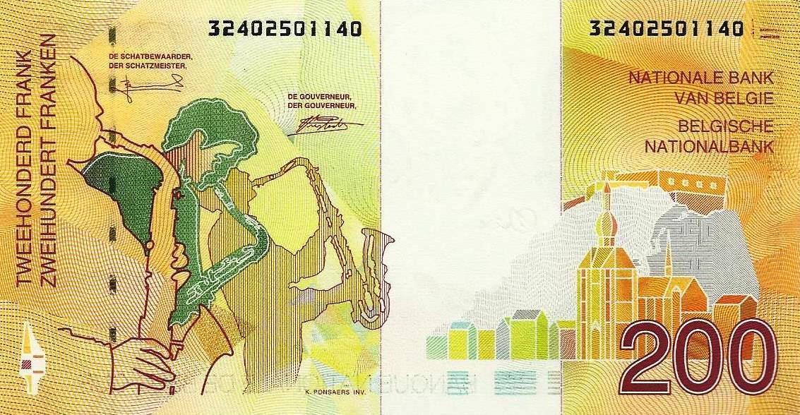 Belgica - 200 Francos 1995 (# 148)