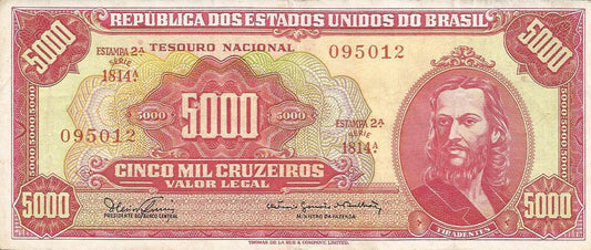 Brasil - 5000 Cruzeiros 1965 (# 182a)