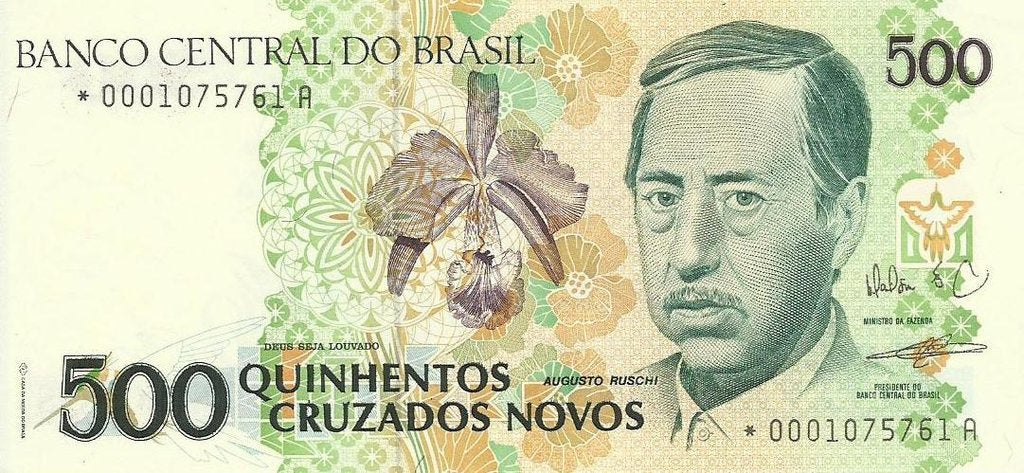 Brasil - 500 Cruzados Novos 1990 (# 222a) Substituição