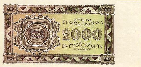 Checoslovaquia - 2000 Korun 1945 (# 50As)