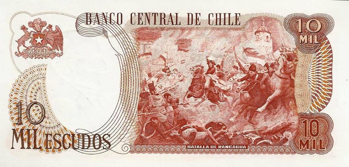 Chile - 10000 Escudos 1963/75 (# 148a)