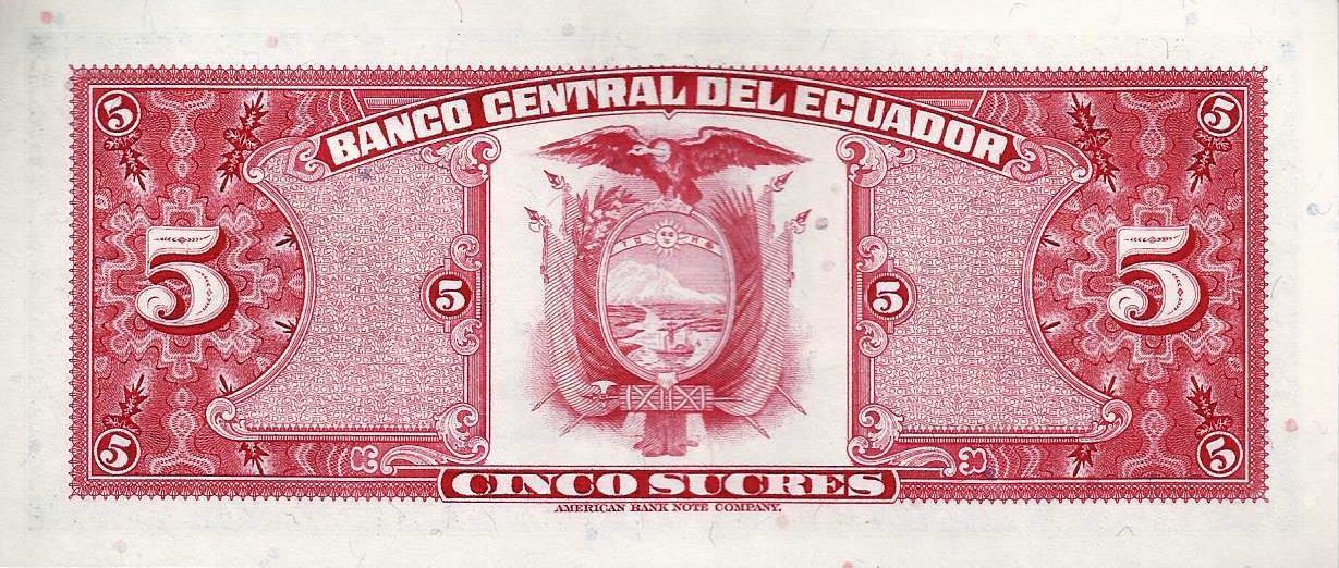 Equador - 5 Sucres 1982 (# 108b)