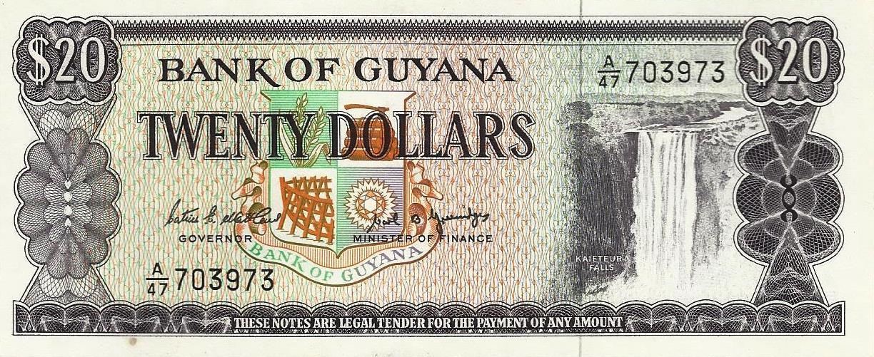 Guiana - 20 Dolares 1988 (# 24)