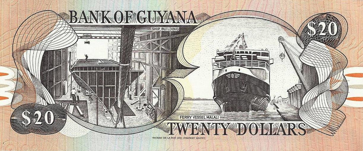 Guiana - 20 Dolares 1989 (# 27)