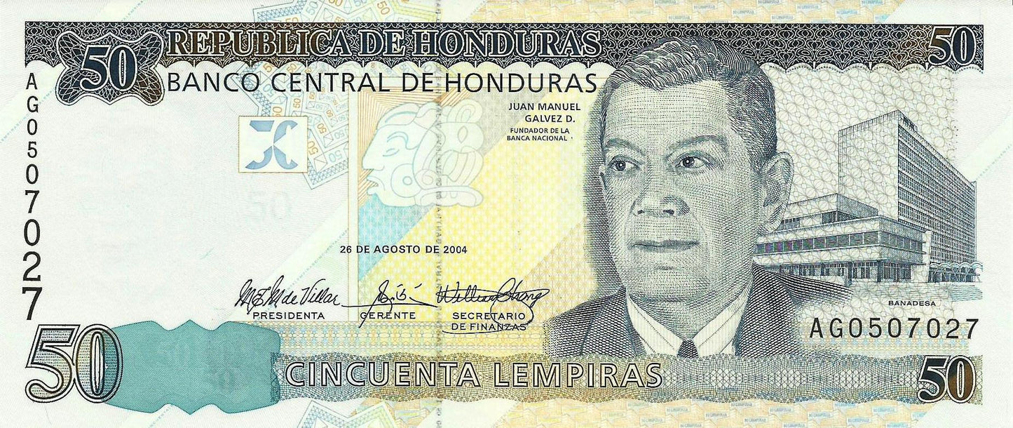 Honduras - 50 Lempiras 2004 (# 94a)