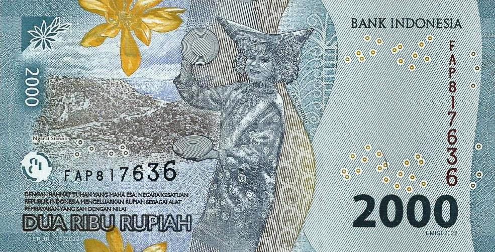 Indonesia - 2000 Rupias 2022 (# 163a)