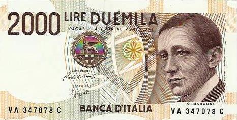 Italia - 2000 Liras 1990 (# 115)