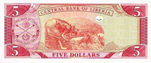 Liberia - 5 Dolares 2009 (# 26d)