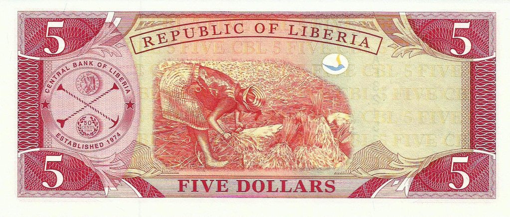 Liberia - 5 Dolares 1999 (# 21)