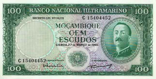 Moçambique - 100$00 1961 (# 109b)