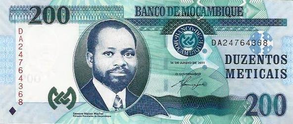 Moçambique - 200 Meticais 2011 (# 152a)