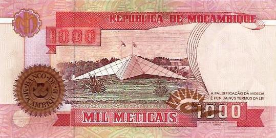 Moçambique - 1000 Meticais 1991 (# 135)