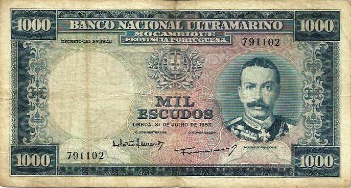 Moçambique - 1000$00 1953 (# 105a)