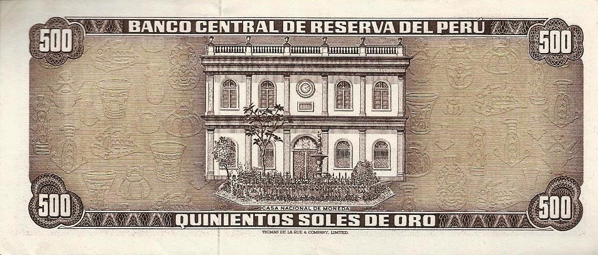 Peru - 500 Soles Ouro 1970 (# 104)