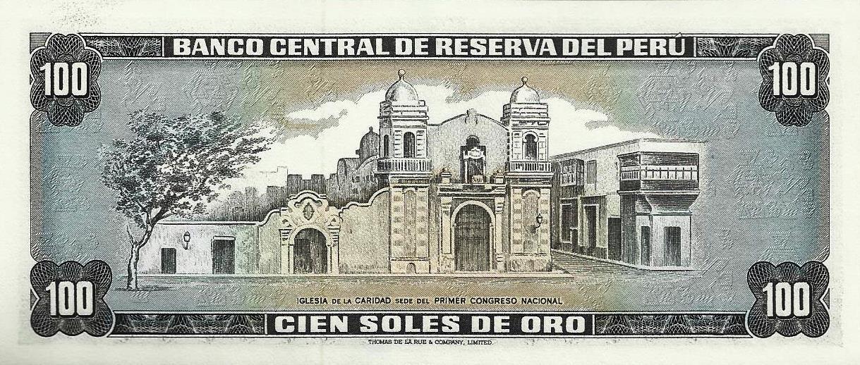 Peru - 100 Soles Ouro 1975 (# 108)