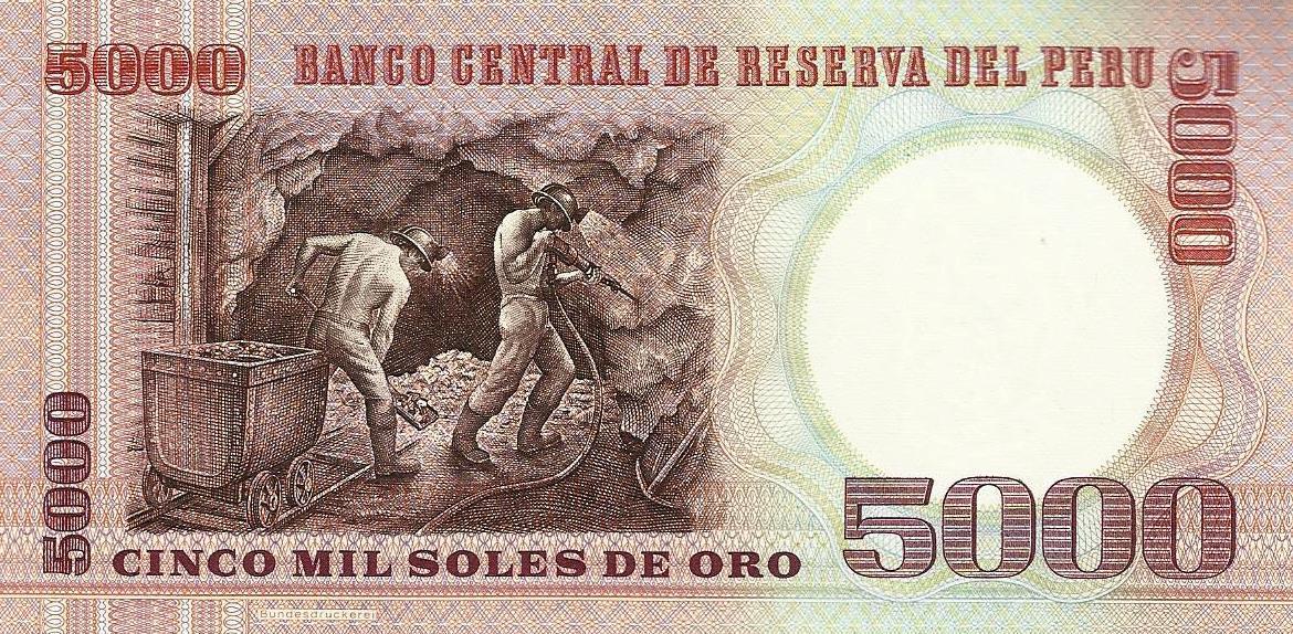 Peru - 5000 Ìntis 1985 (# 117c)