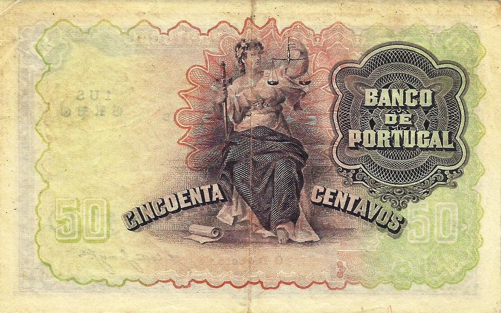 Portugal - 50 Centavos 1918 (# 112a)