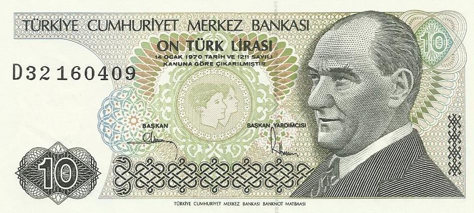 Turquia - 10 Liras 1979 (# 193)