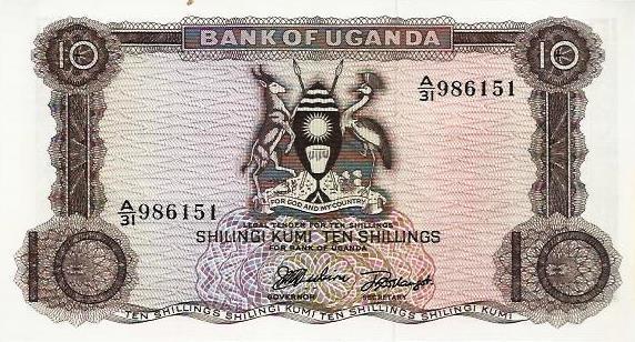 Uganda - 10 Shillings 1966 (# 2a)