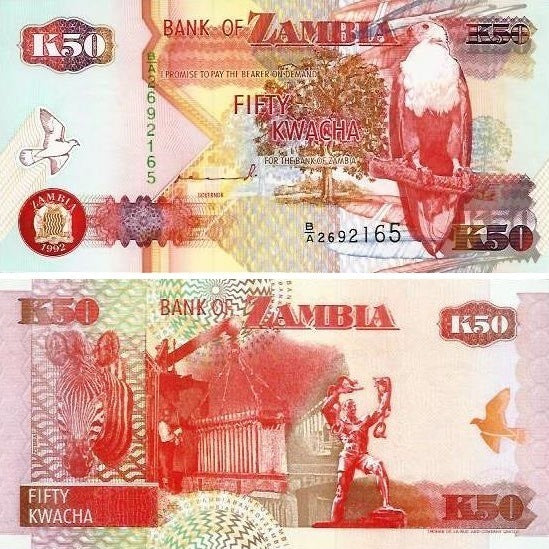 Zâmbia - 50 Kwacha 1992 (# 37a)