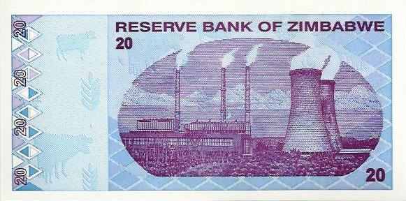 Zimbabwé - 20 Dolares 2009 (# 95)