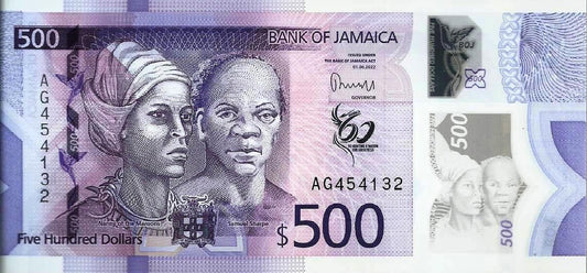 Jamaica - 500 Dolares 2022 (# 98a)